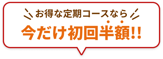 お得な定期コースなら今だけ初回半額